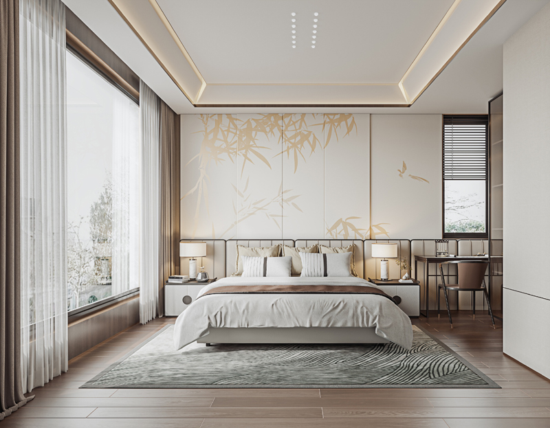 輕奢新中式別墅裝修效果圖