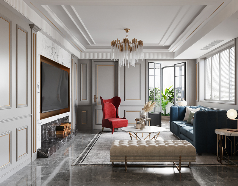 極具奢華的簡歐法式裝修效果圖