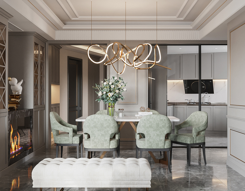 極具奢華的簡歐法式裝修效果圖