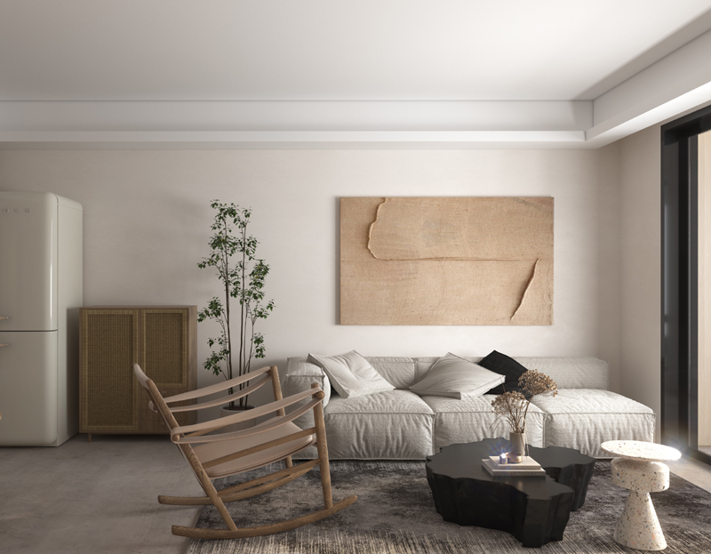 原木風(fēng)小資情調(diào)套二簡(jiǎn)約裝修效果圖